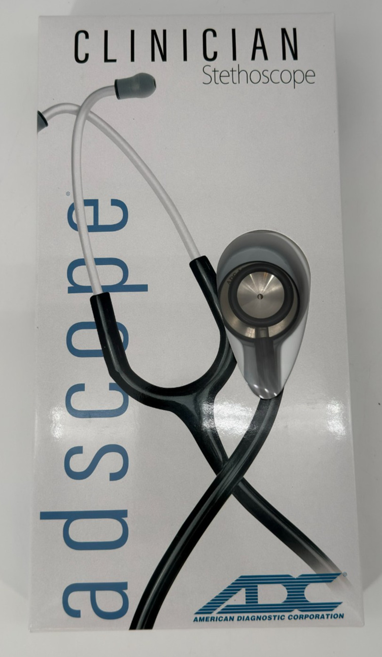 ADC Adscope 603 Clinician Series Stethoscope Adult 30" Black New in Box
